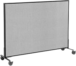 Global Industrial 60-1/4"W x 45" H Mobile Office Partition Panel, Gray
