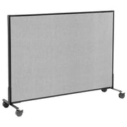 60-1/4"W x 45" H Mobile Office Partition Panel by Global Industrial – Alloy Steel, Gray, Model 694961MGY