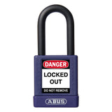 Purple Lockout Tagout Premium Solid Body Safety Padlock - OSHA Compliant Loto Lock Insulated Against Electric Shock by ABUS – 1 Count, Aluminum, Purple, Model 74/40 KD PURPLE