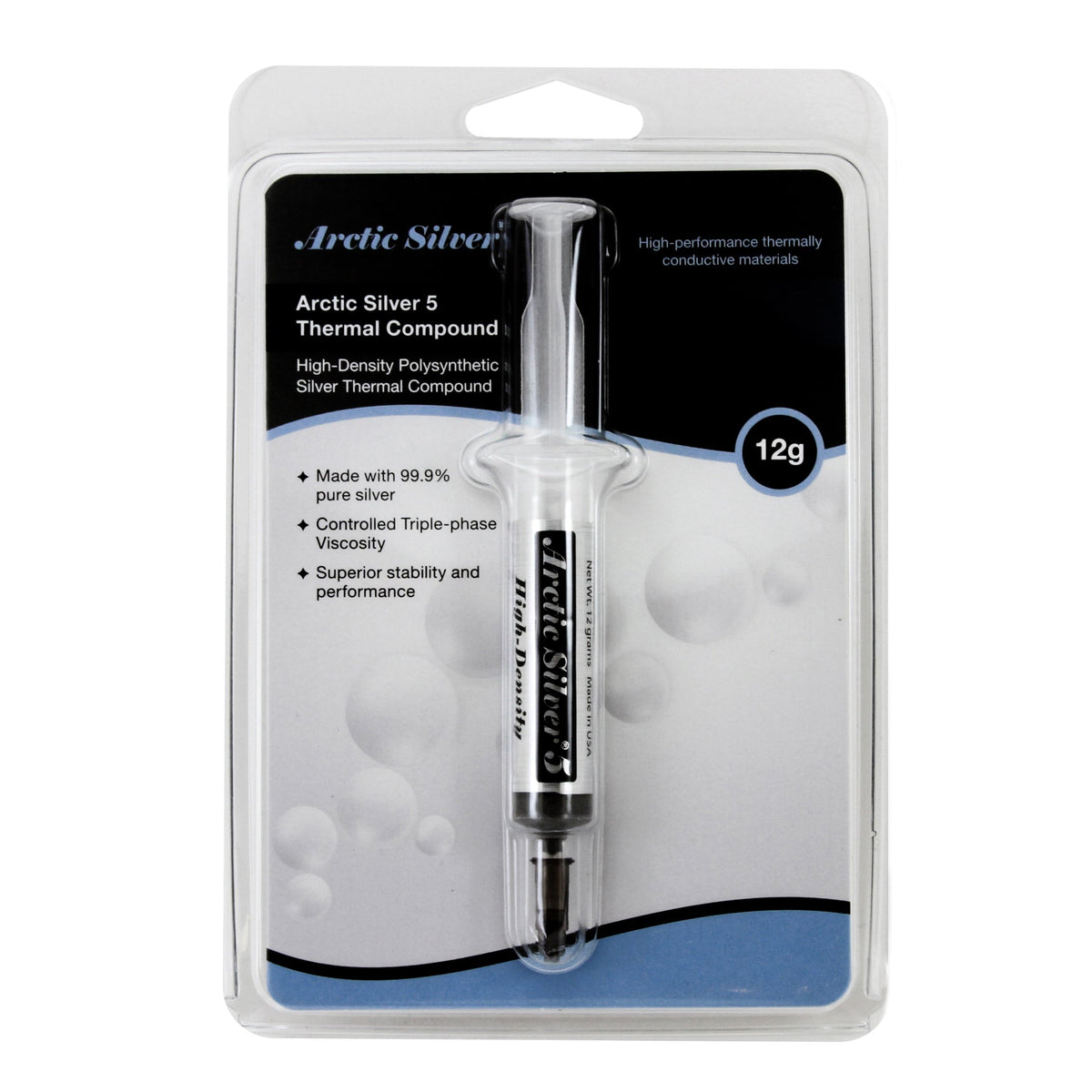 Arctic Silver 5 High Density Polysynthetic Silver Thermal Compound -12g () by Arctic Tumblers – Polysynthetic Silver Compound, Silver, Model AS5-12G-R