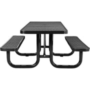 Global Industrial Black / 96 inches x 60 inches x 30 inches / Industrial Picnic Tables
