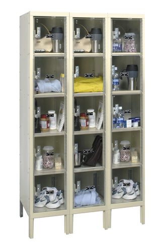 Safety-View Plus Locker by Hallowell – 5, Alloy Steel, 729 Parchment, Model USVP3256-5A-PT