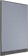 Global Industrial Office Partition Panel, 48.25 Inch Width x 64 Inch Height, Blue, with Pass-Thru Cable, Designed for Office Cubicle Assembly