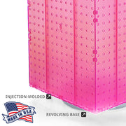 Azar Displays Pegboard + Hooks / Pink / 14 inches (W) x 14 inches (D) x 21 inches (H) Display Racks