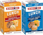 Bumble Bee Lunch on the Run Bulk Bundle (8 Total Kits) - Original Tuna Salad and Classic Chicken Salad with Crackers, Fruit, and a Cookie - Ready to Eat Protein Kits
