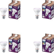 PHILIPS Smart Wi-Fi Connected LED 45-Watt R20 Light Bulb 4-Pack, Frosted Color, Dimmable, E26 Medium Base