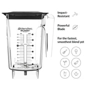 90 oz WildSide Jar by Blendtec – 3 quart, 90.0 fluid_ounces, Copolyester, Clear