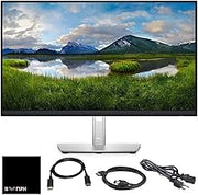 Dell P2425H 24" Full HD IPS Monitor – 1080p, 16:9, DisplayPort & USB 3.0 Cables – Latest Model – Boomph's Comprehensive Ultimate Performance Cloth Solution for Your Workspace