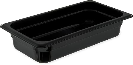 Carlisle FoodService Products 3086003 StorPlus High Heat Food Pan, 2.5" Deep, Third Size, Black