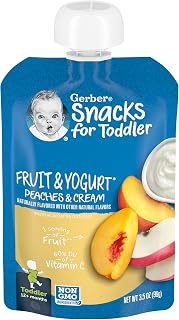 Gerber Toddler Pouch, Fruit & Yogurt Peaches & Cream, 3.5 OZ