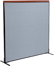 Global Industrial 60-1/4"W x 61-1/2"H Deluxe Freestanding Office Partition Panel, Blue