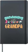 Fathers Day Gardner Grandpa Gardening Grandpa Hardcover Journal, Black