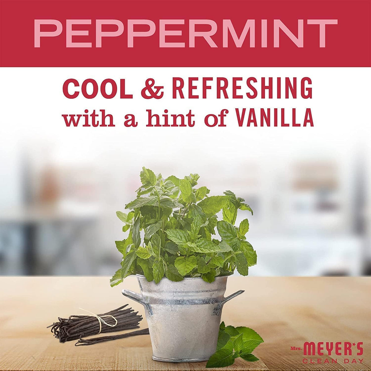 Liquid Hand Soap Peppermint by Mrs. MEYER'S – 12.5 Fl Oz (Pack of 6), Pack of 6, Model 808124702066
