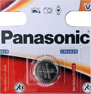 Panasonic CR2025 3V Lithium Coin Battery (Pack of 8)