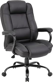 Boss Office Products Heavy Duty Executive Chair with 350lbs Weight Capacity in Black