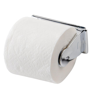 White/Silver Single Toilet Paper Holder by Winco – Medium, Steel, Model TTH-1