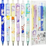 Maydahui 12Pcs Space Rocket Astronaut Eternal Pencils 0.5mm HB Pencil | Cute Planet Spaceman Infinity Thick Pencil Retractable Forever Pencil for Writing Drawing Office Supplies Birthday Gift
