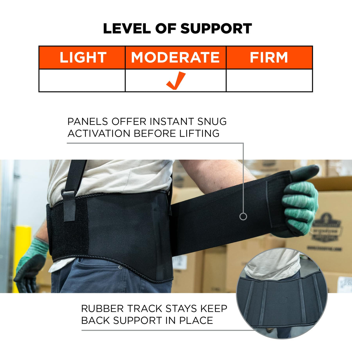 Ergodyne X-Small / Brace / Black Back Braces