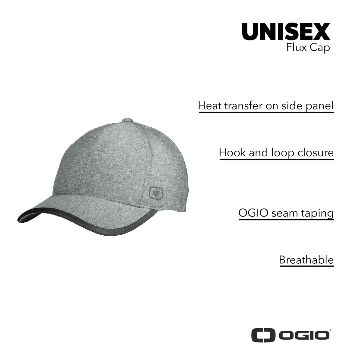Unisex Flux Cap | Mesh Baseball Cap for Men & Women by OGIO – Polyester, Blacktop, Model OG601