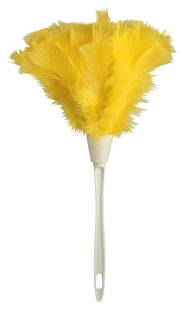 Turkey Feather Duster by Ettore – 14-inch, Yellow, Pack of 10, Model 48618