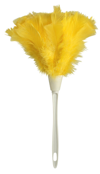 Turkey Feather Duster by Ettore – 14-inch, Yellow, Pack of 10, Model 48618