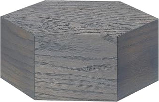 Ashwood Collection – Hexagon Riser – 12DIA x 5H – Gray-Washed Oak