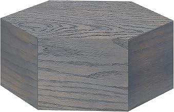 Ashwood Collection – Hexagon Riser – 12DIA x 5H – Gray-Washed Oak