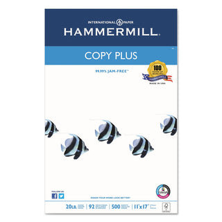 105023 Copy Plus Copy Paper by Hammermill – 11" x 17", Paper, White, Model 10502-3