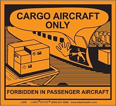 Labelmaster L20R Cargo Aircraft Only Label, Paper (Pack of 500)