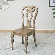 Liberty Furniture Magnolia Manor Splat Back Side Chairs - Set of 2 Traditional Dining Room Chairs - Weathered Bisque Oak Wood