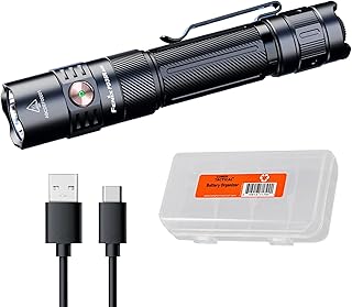 Fenix PD35R ACE 2000 Lumens Multi-Mode USB-C Rechargeable Tactical Flashlight with Customizable Output Level Selections and Lumentac Organizer