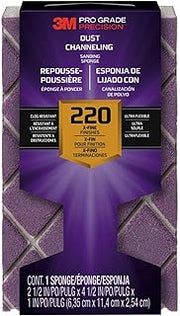 3M 2504PGP-220-UF Pro Grade Precision 220-Grit Ultra Flexible Block Sanding Sponge, 4.5" x 2.5" x 1"