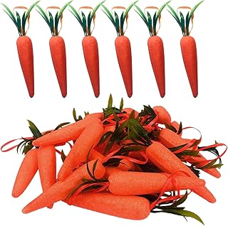 Cat Gift Hanging Ornaments Carrots 6 Artificial Glitter Inch Easter Easter Carrot Foam Home Decor Hanging Garland Christmas (A, One Size)