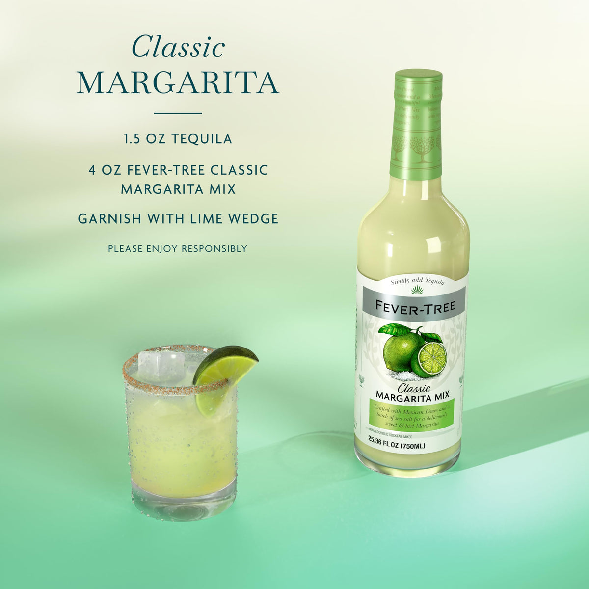 Mix Margarita Classic, 25.36 Fl Oz by Fever-Tree – 25.4 Fl Oz (Pack of 1), Model FCM6G750US-E