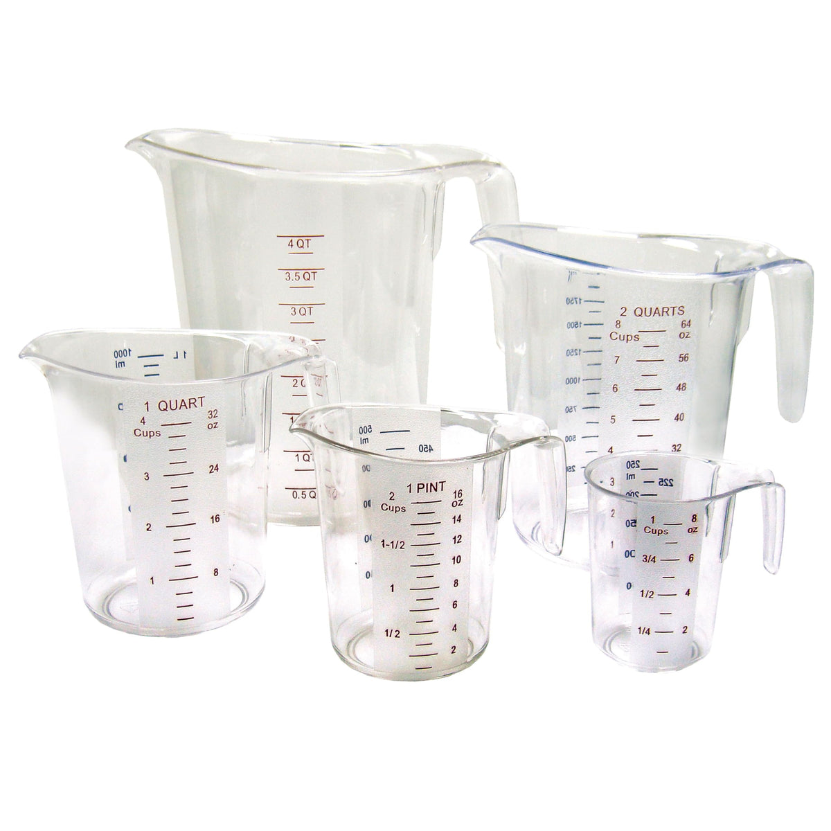 Winco 5 Piece Set / Clear / 4.0 quarts Cups