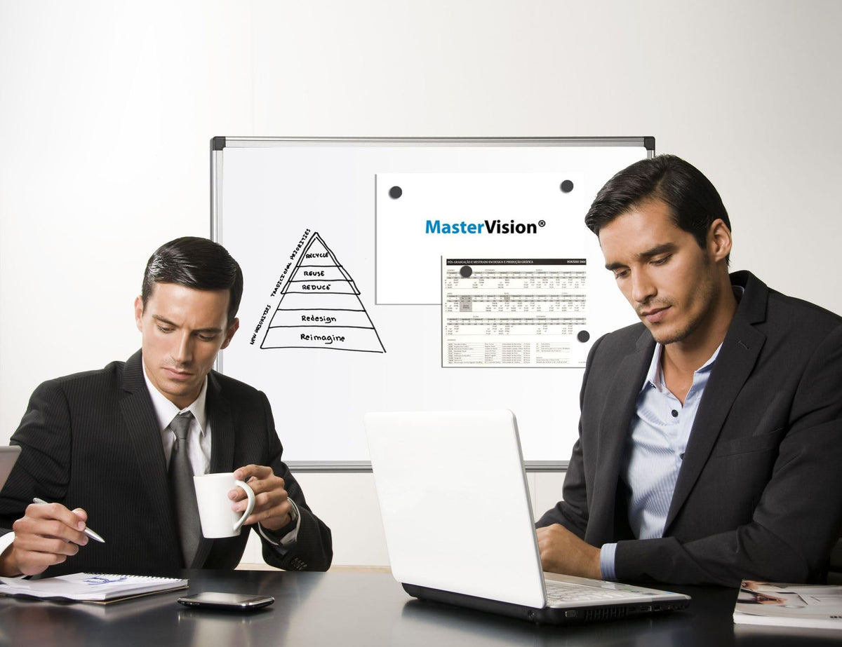 MasterVision 48"W x 48"H / Lacquered Steel / White Dry Erase Boards