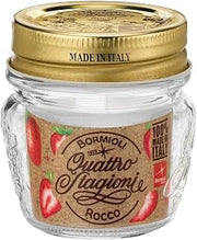 Bormioli Rocco Quattro Stagioni Mini Glass Canning Jar with Lid, 2.75 oz., Set of 12