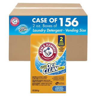 plus OxiClean Powder Laundry Detergent Professional by ARM & HAMMER – 2 Ounce (Pack of 156), Pack of 156, Model 57037-60000