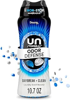 Downy Unstopables Fusions Odor Defense In-Wash Laundry Scent Booster Beads, Daybreak + Clean Scent, 10.7 OZ, 2-in-1 Laundry Beads for Odor Defense
