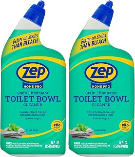 Zep Home Pro Pro-Strength Stain Eliminator Toilet Bowl Cleaner - 24 FL OZ (2 Pack) - Dissolves Tough Limesacle and Rust Stains