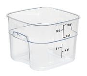 FreshPro Clear Food Container 12QT by Cambro – 28.9 cm x 21.6 cm, 1.9 liters, Polycarbonate (PC), Clear, Model 12SFSPROCW135