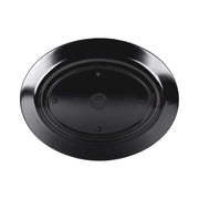 18" x 14" Black Oval Heavy-Duty Wide Rim Melamine Plastic Serving Platter by Elite Global Solutions – 18" x 14", Melamine, Black, Model M18OV-B