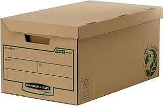 Bankers Box 4472205 Archive Box Large with Hinged Lid - 10 Pack
