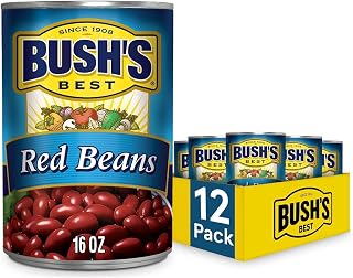 Bush's Best Bush's Canned Red Beans (Pack of 12), 16 oz | Plant-Based Protein, Excellent Source of Fiber, Low Fat, Gluten Free
