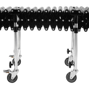 18" W Portable Flexible & Expandable Conveyor by Global Industrial – 86"L x 18"W x 10"H, Alloy Steel, Model 168112