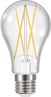 Satco 11514-12W A19 LED Clear Medium base 3000K 120V 4-Pack A19 A Line Pear LED Light Bulb