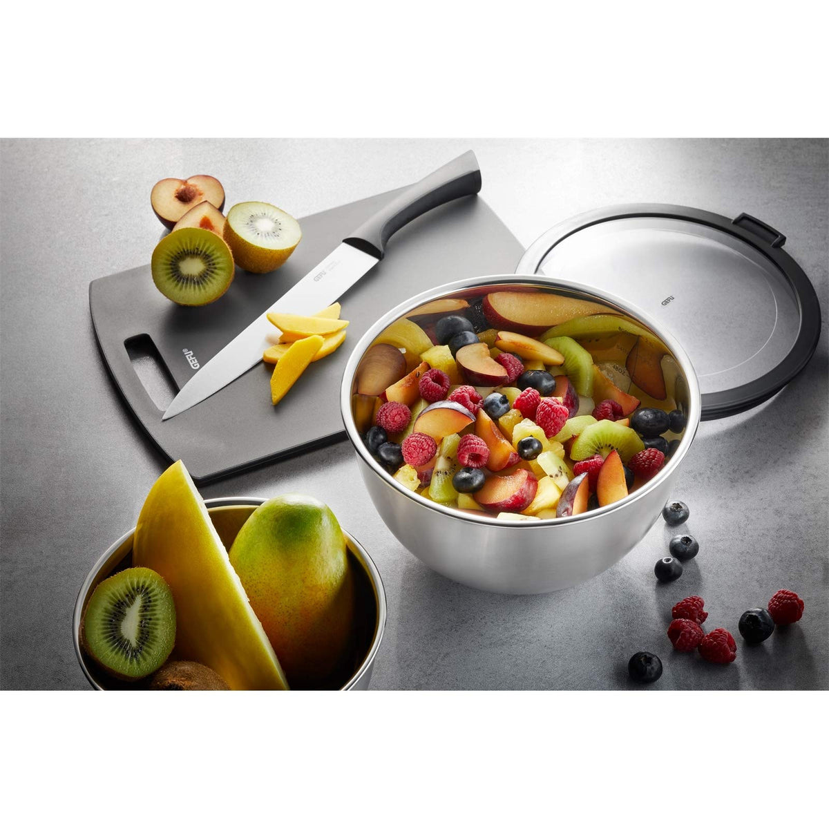 Mondi Bowl Set by GEFU – 3 Piece, Stainless Steel, Pack of 3, Model 89430