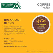 24328029 McCafe Breakfast Blend Coffee K-Cup Pods Light Roast – 24 Count (Pack of 1), coffee, Model 5000358127