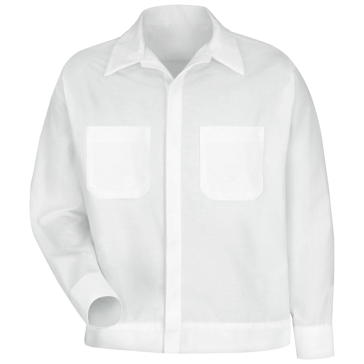 Red Kap Large Tall / White / Button Front Shirt Jacket Button-Down Shirts