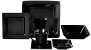 10 Strawberry Street Black / 45 PC / 1 Dinnerware Sets
